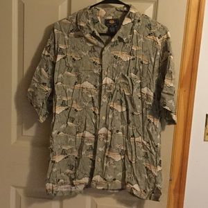 EUC VTG Route 66 Hawaiian Shirt